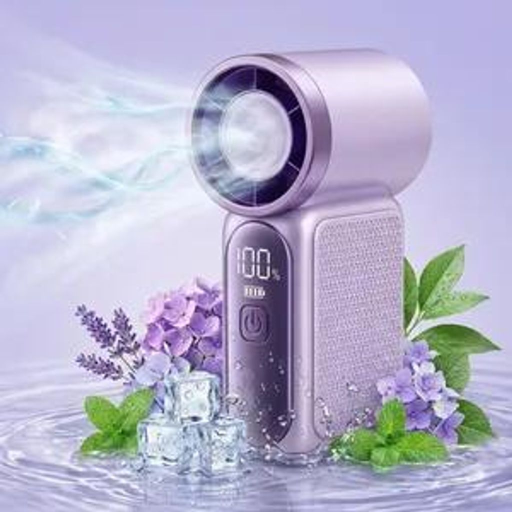 Mini Ventilator mit 6 Stufen, LED Display USB-C, 3000mAh Produktbild 