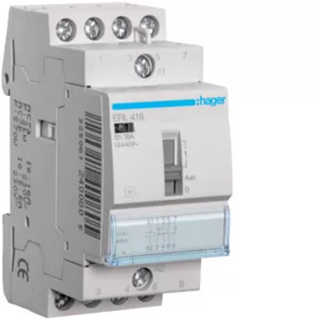 HAGER ERL418 Installationsrelais 16A 2S+2OE 12V
