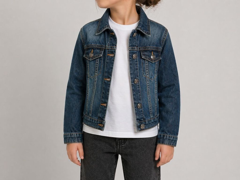 Blue Seven Jeansjacke Mädchen Blau Gr. 92 .Kinder Denim Jacke aus 100% Baumwolle. Übergangsjacke Mädchen bequem & modisch
