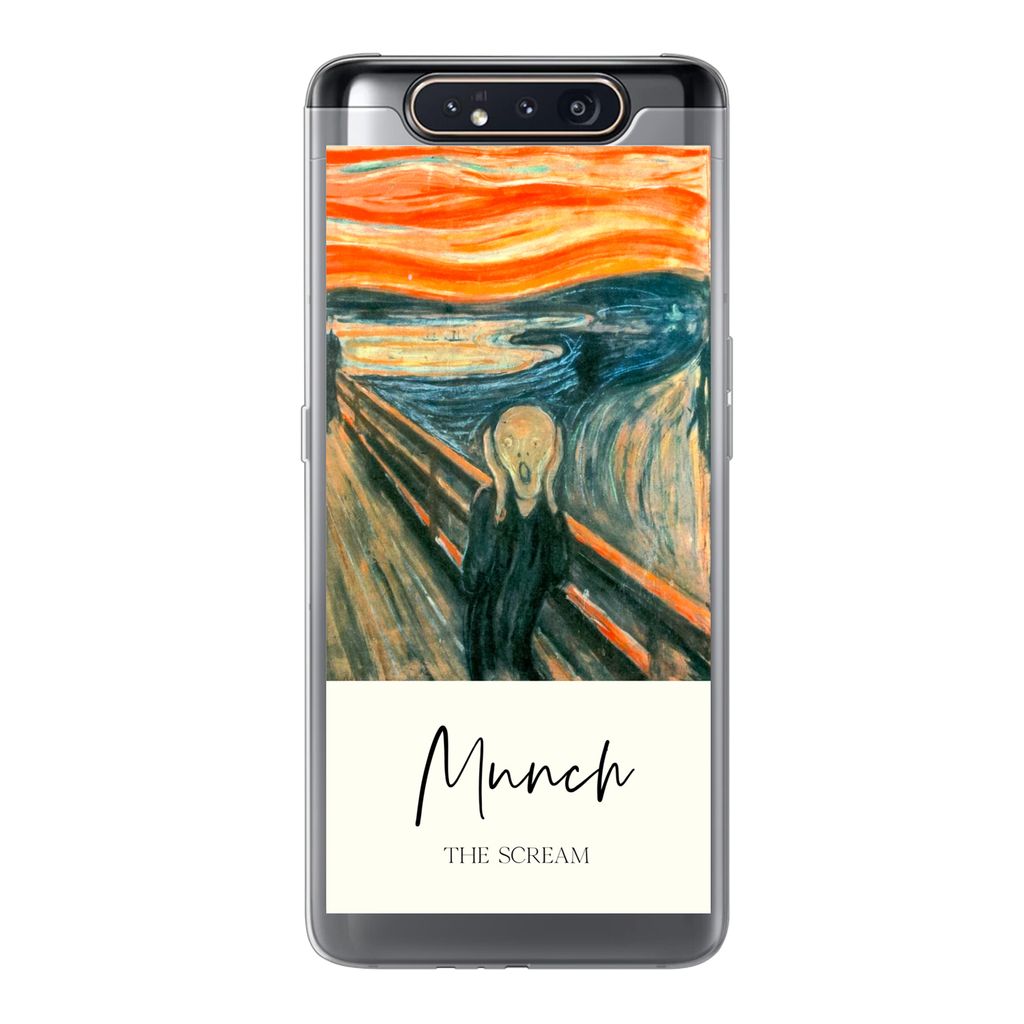 MuchoWow Handyhülle Schutzhülle Hülle für Samsung Galaxy A80 Der Schrei - Edvard Munch - Alte Meister Silikon Softcase Handy Hülle - Schutzd...