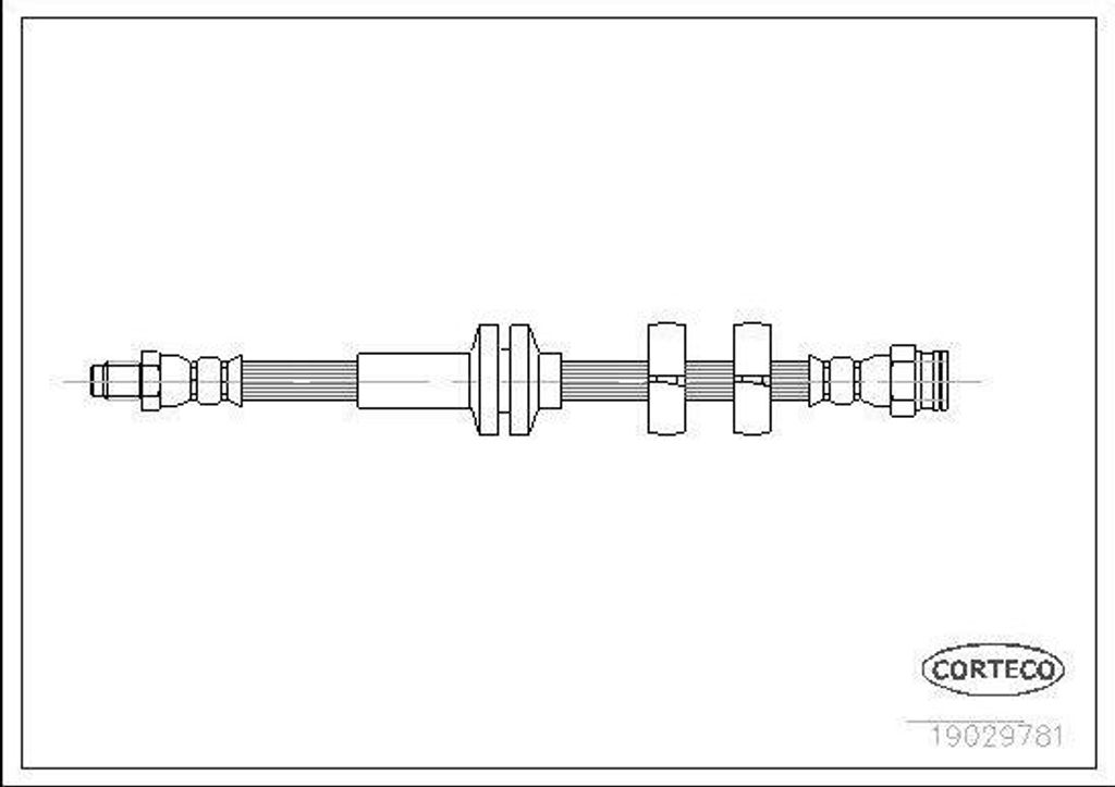 CORTECO 19029781 Bremsschlauch Vorne für ALFA ROMEO 147 (937) GT (937) 156 (932) 156 Sportwagon (932)