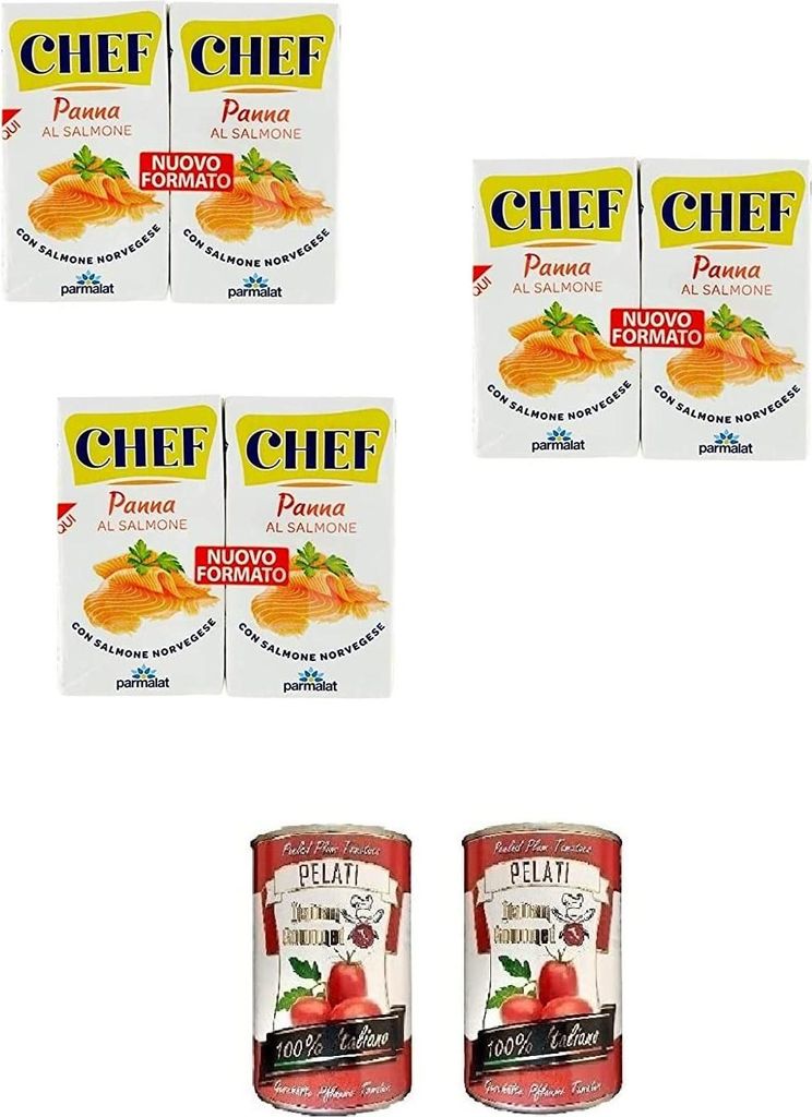 3x Parmalat Panna Sahne chef al salmone per cucinare Kochcreme creme mit Lachs 2x 125g