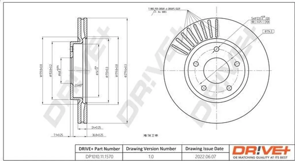 Disques de frein Dr!ve+ 40206 1KA3A - Freinage puissant pour Nissan