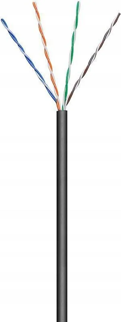 Câble Ethernet Cat5e 100m Anti-UV Noir pour Réparer Connexion Extérieure
