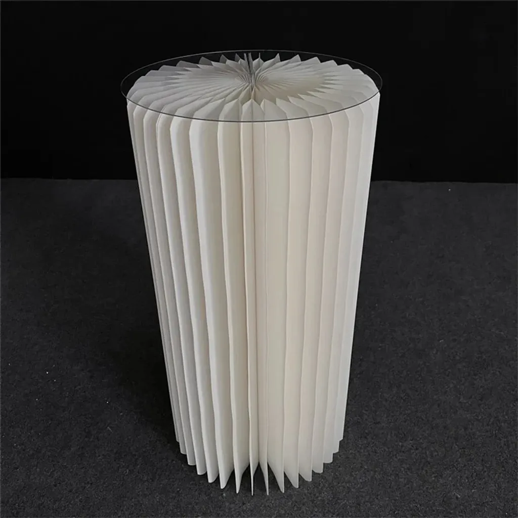 Colonne pliante en papier D30cm H60cm - Support d'exposition design - 2