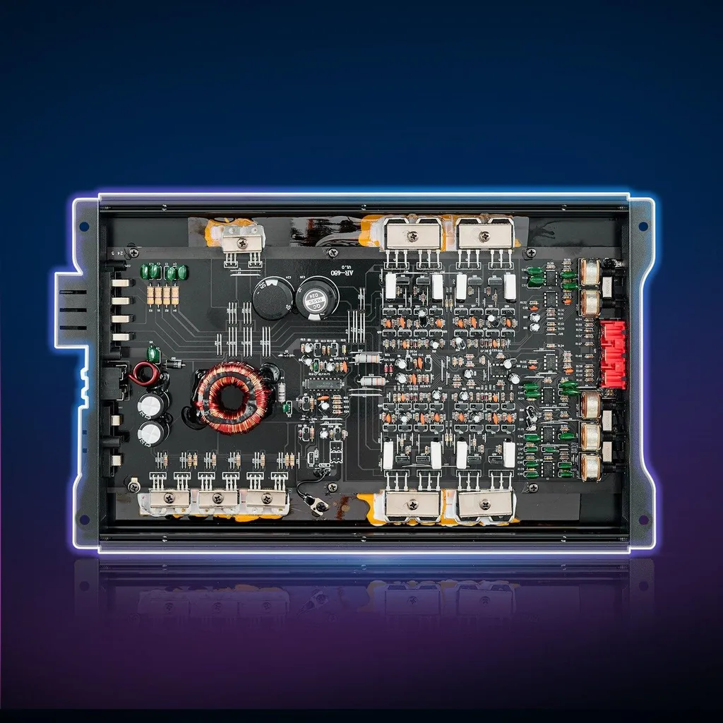 Amplificatore audio per auto, amplificatore per auto a 4 canali ponticellabile, amplificatore stereo multicanale in classe AB, max. 4 x 250 W a 4 ohm / 4 x 500 W a 2 ohm, alta potenza, per SUV, pick-up e veicoli fuoristrada - 8