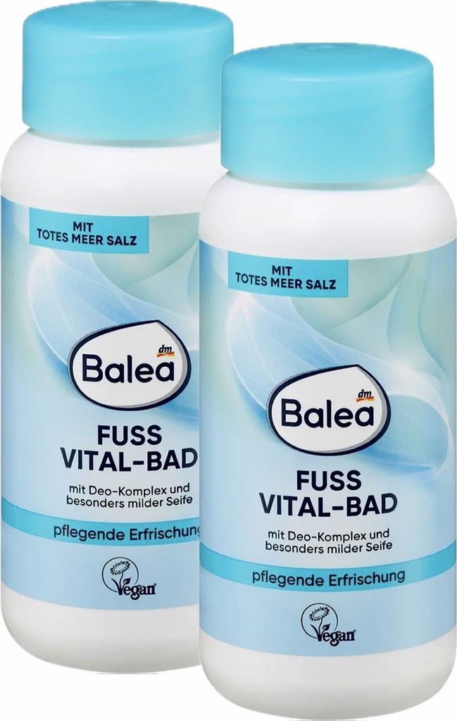 2 x  Balea - Fuß Vitalbad / Fussbad / Badesalz  (2 x 450 g) Produktbild 