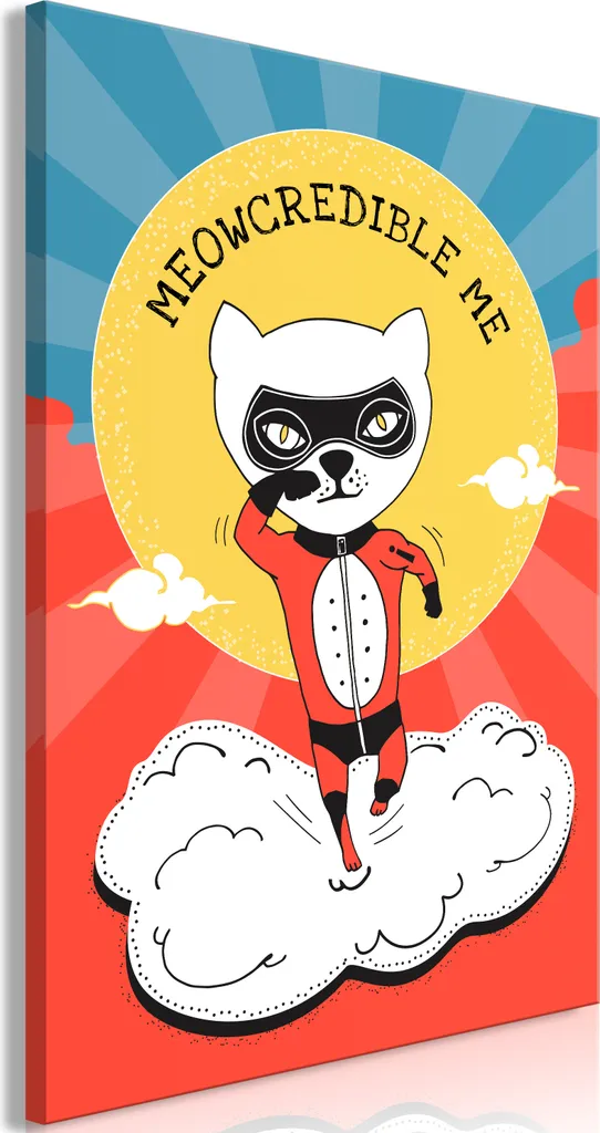 Quadro su Tela Caro Gatto 80x120 cm - Decorazione Cameretta Bambini