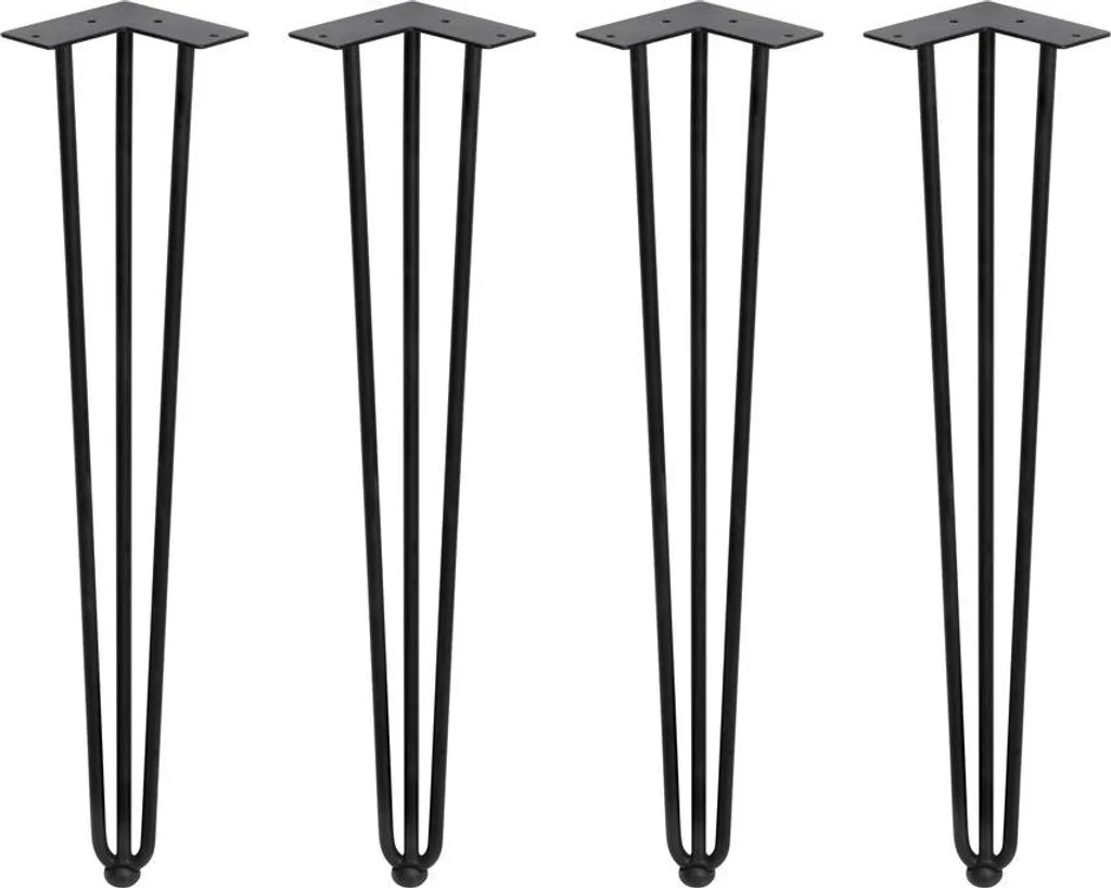 Pieds de Table pour Création Bureau et Table à Manger Noir 71 cm