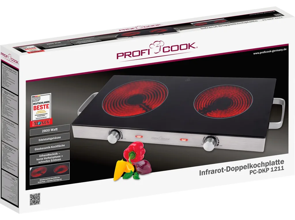 Plaque de cuisson d'appoint double pour camping, studio et réception - 15