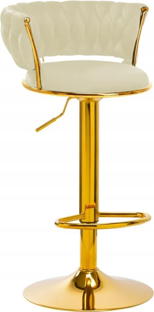 Tabouret de bar 100 cm IMPERIA beige idéal pour table haute de cuisine