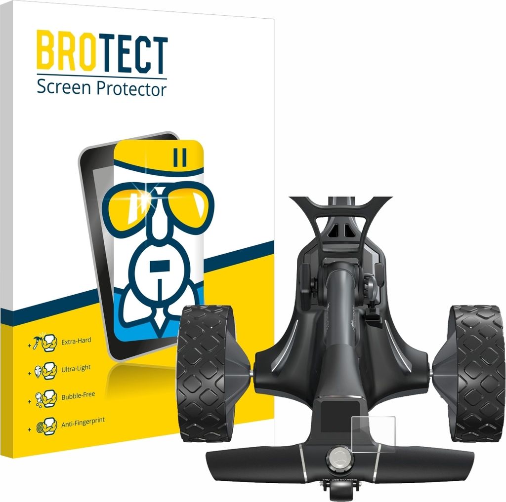 BROTECT Schutzglas für Motocaddy M7 GPS Electric Trolley Schutzfolie Panzer Folie Glas Display Schutz klar