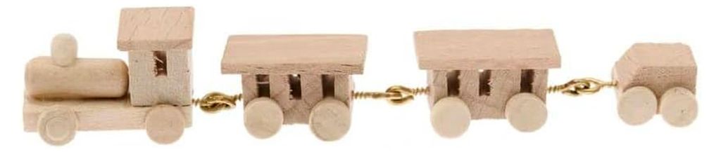 Miniaturzug aus Holz, 9 x 1 x 1,5 cm
