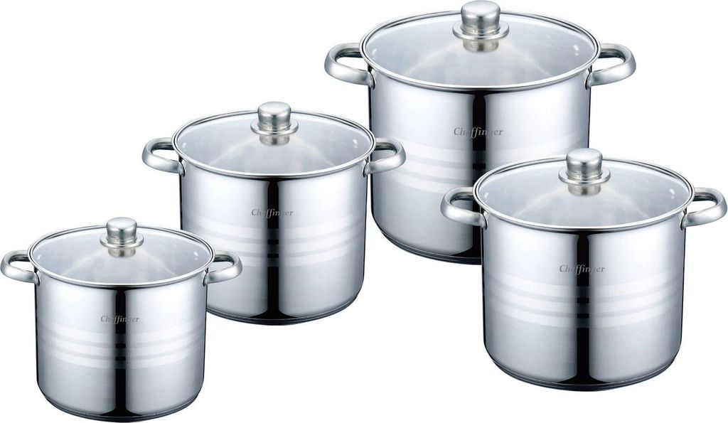 Hochwertige Töpfe mit Deckel - 4 Stück