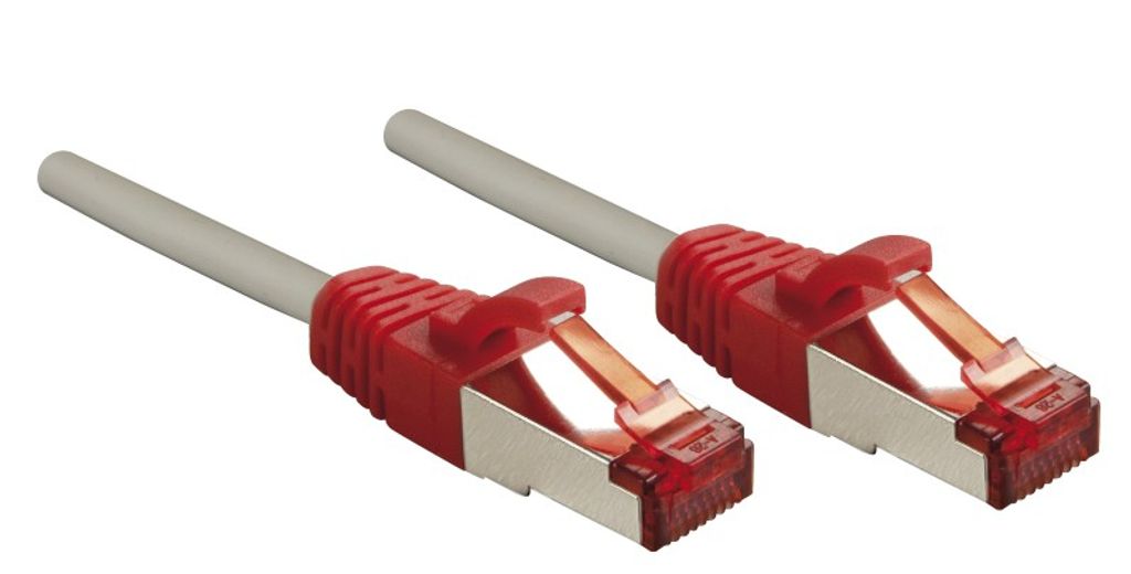 LINDY Patchkabel Cat6 CrossOver S/FTP grau/rot 2.00m