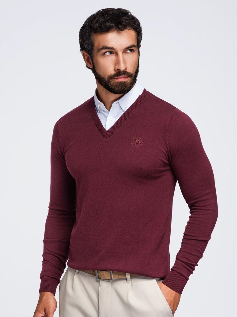 OMBRE, maglia a collo a V con colletto alla coreana, Immagine del prodotto 