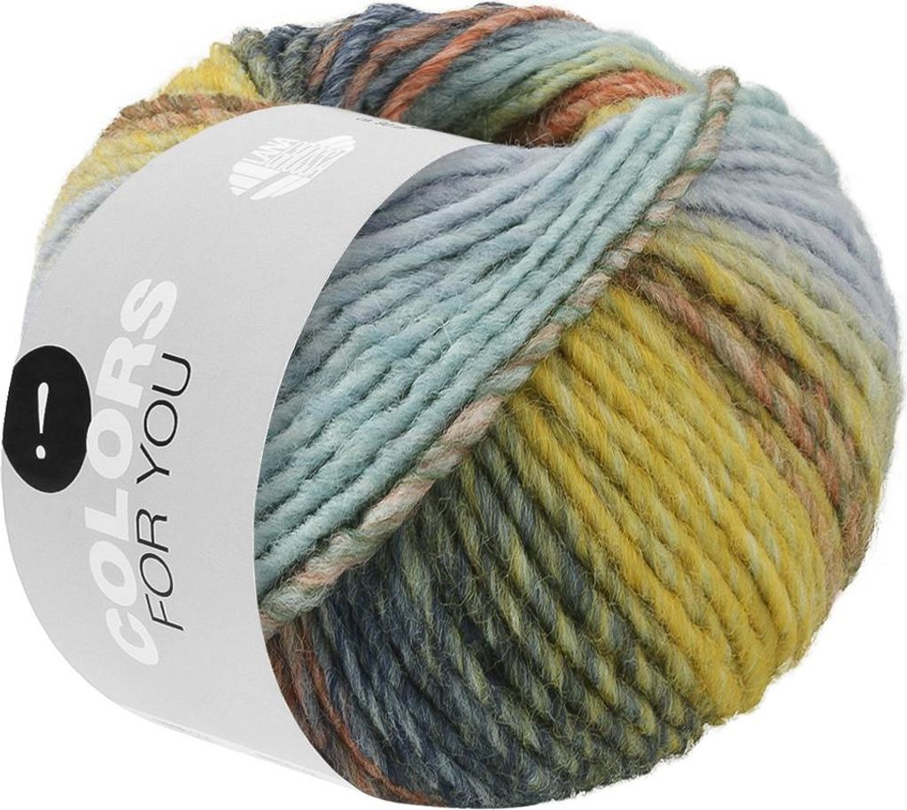 Lana Grossa - Colors For You 0155 rot gelb zartgrau Produktbild 