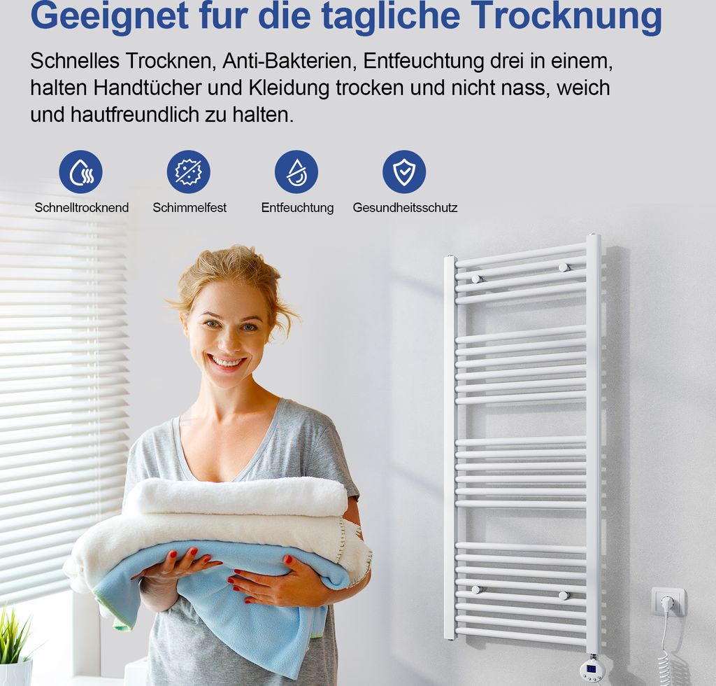 Meykoers Heizkörper Elektrische Handtuchhalter für Bad Produktbild 2