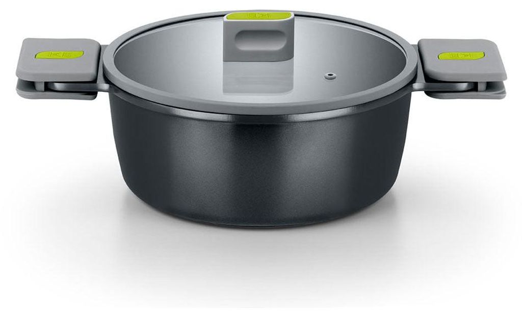 BRA Life | 32 cm hoher Kochtopf, 100 % er Recycling-Aluminiumguss, Keramik-Antihaftbeschichtung, vollständig induktionsgeeignet, für alle Herdart...