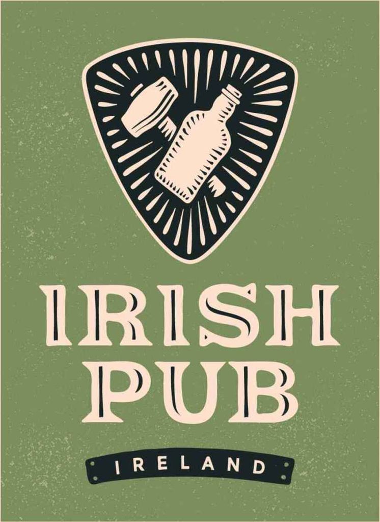 vianmo Holzschild 40x30 cm Ireland Irish pub Alkohol Essen Trinken