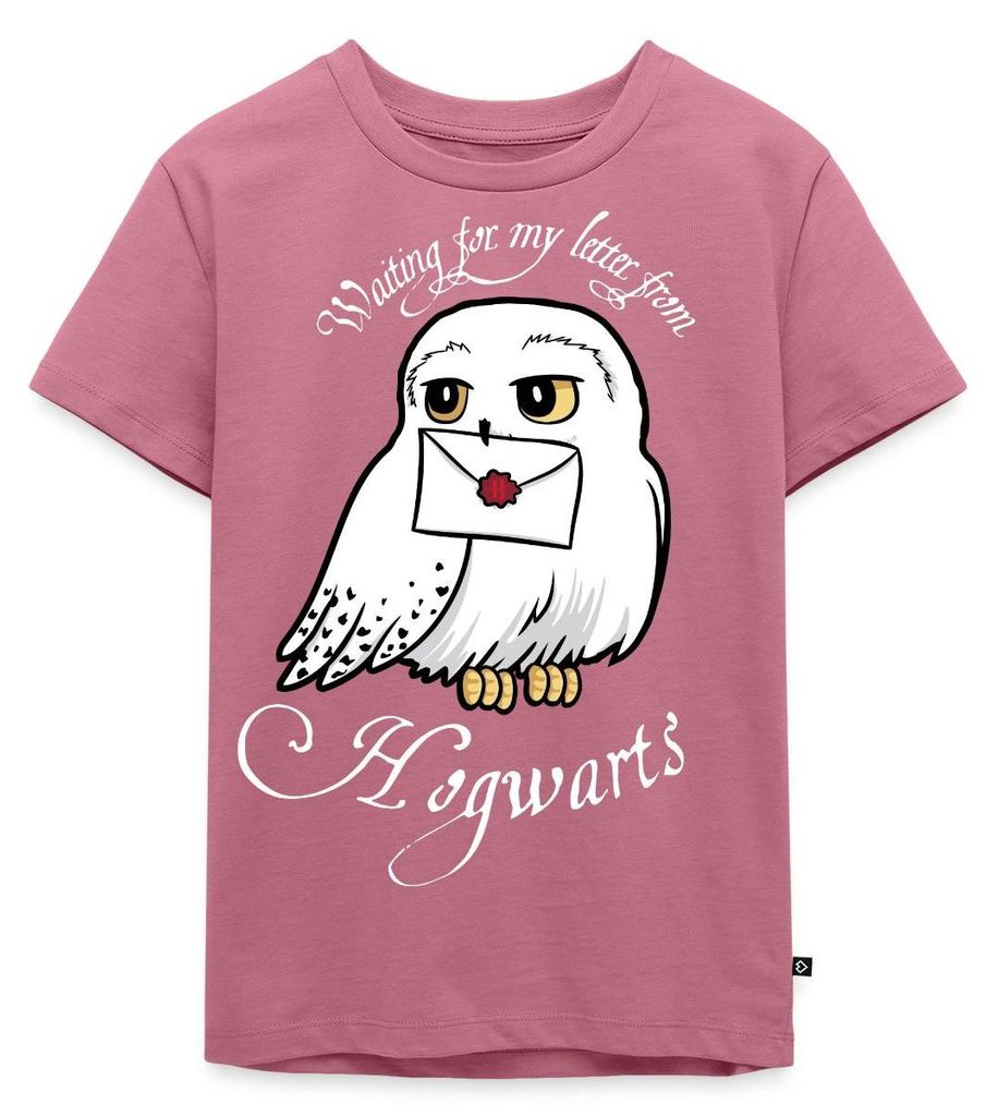 Spreadshirt Harry Potter Hedwig Brief Kinder Premium T-Shirt, 110/116 (4 Jahre), Mauve
