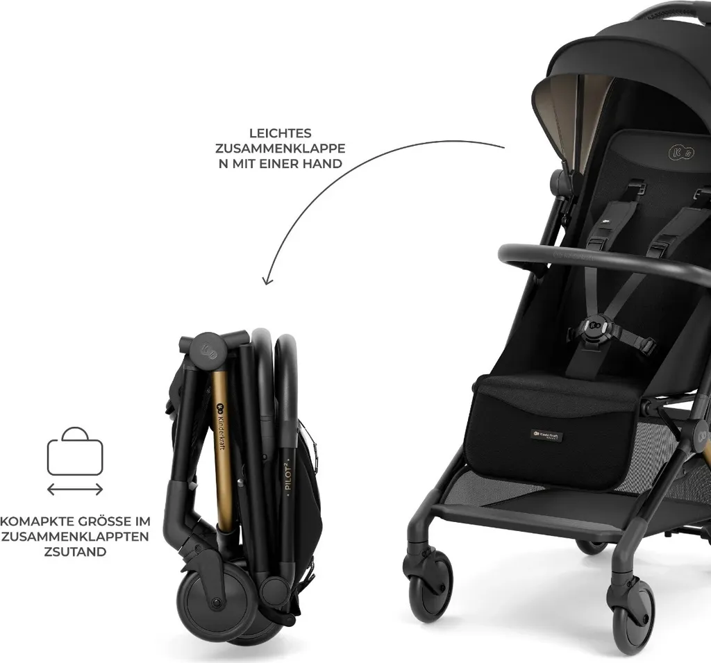 Poussette tout terrain légère Kinderkraft Pultas 2 avec canopy UV