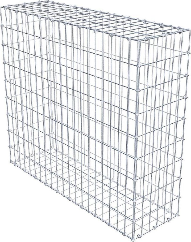 Gabione 100 cm x 90 cm x 30 cm (L x H x T), Maschenweite 5 x 10 cm, Spiralring