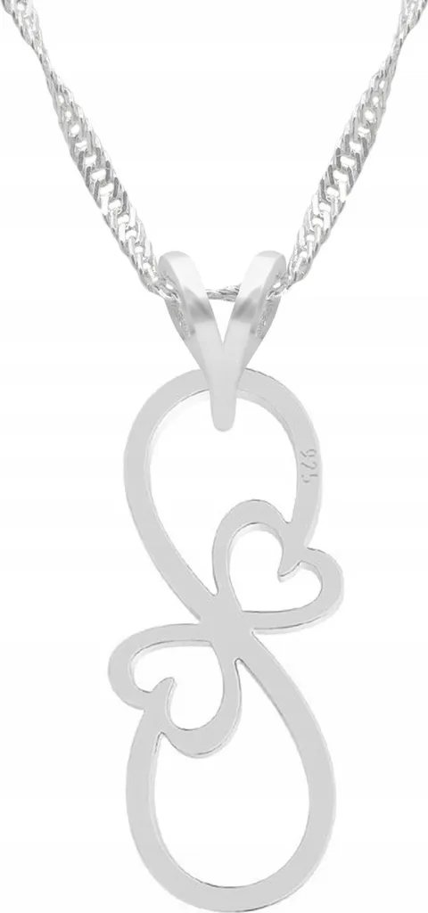 Collana Infinito Amore Argento 925 - Gioiello Cuore Infinity Love