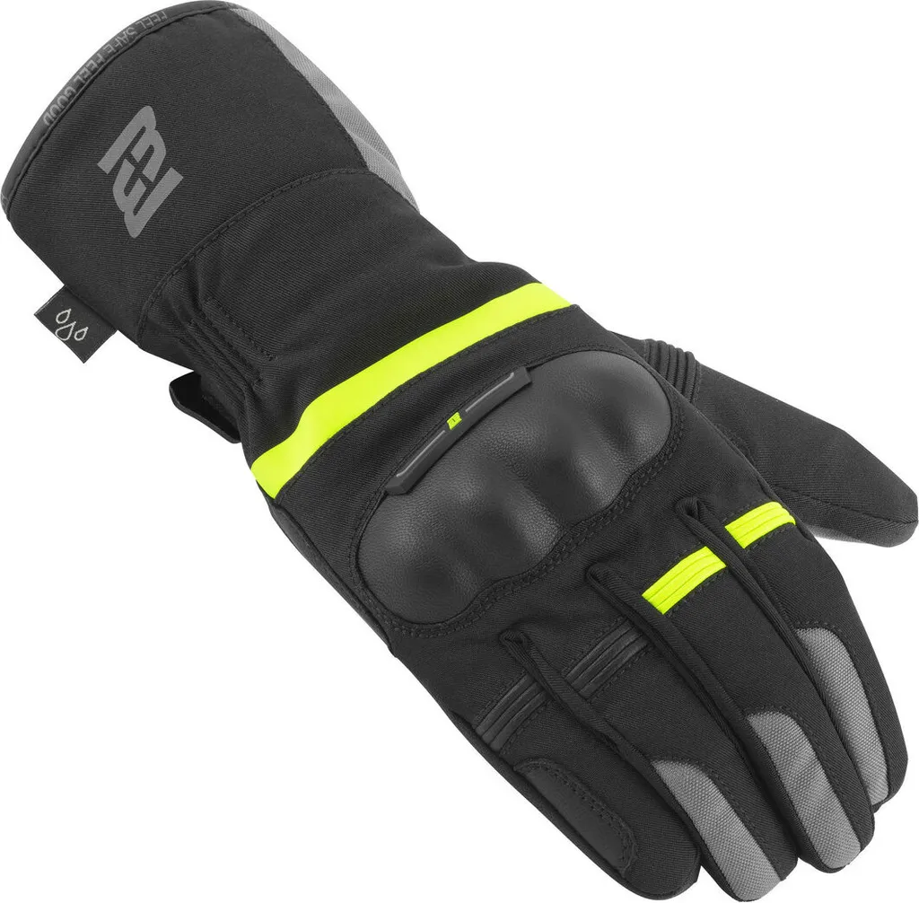 Gants de moto étanches Bogotto Proto-RS noir jaune en taille 2XL