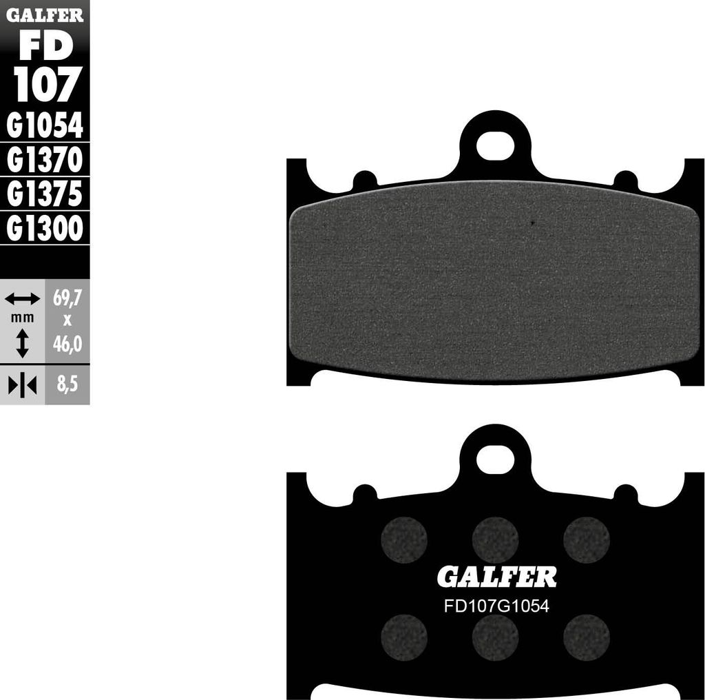 Galfer Bremsbeläge fd107 Bremsbelag fd107 g1054 organisch