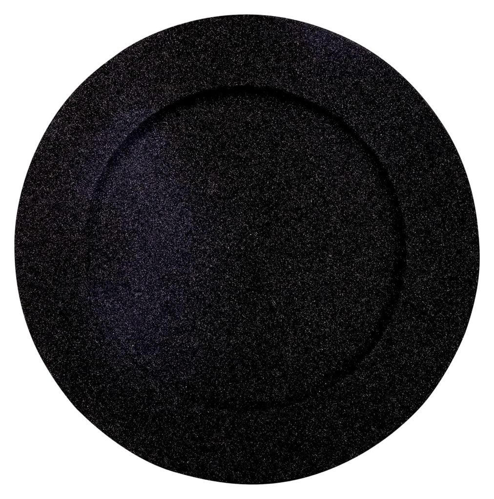 Platzteller Colorama de Noël D 33 cm mit schwarzen Pailletten