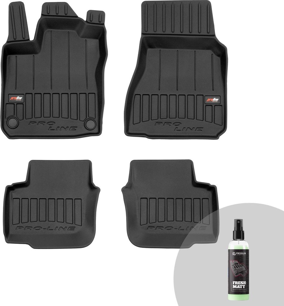 FROGUM ProLine 3D Gummimatten Exklusiven Auto Fußmatten Autofussmatten für Renault Twingo III ab 2014
