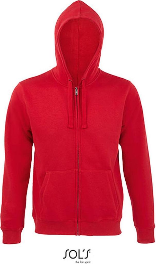SOLs 03105 | Herren Jacke MenŽs Zip Hoodie Spike - Farbe: Red - Größe: M