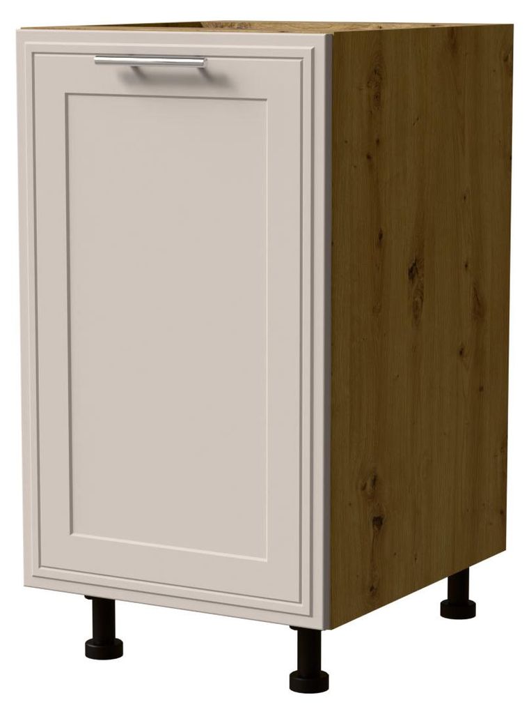 Küchenunterschrank SALO 45x50x82cm matt Farbe wählbar (SL-D1D/45),kaschmir matt,Eiche Artisan