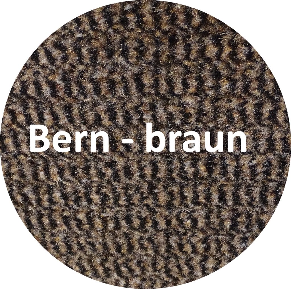 Mertex Schmutzfangmatte rund Ø 100 cm Bern braun mit schwarzer Kettelkante Türmatte Sauberlauf Schmutzmatte Fußabstreifer