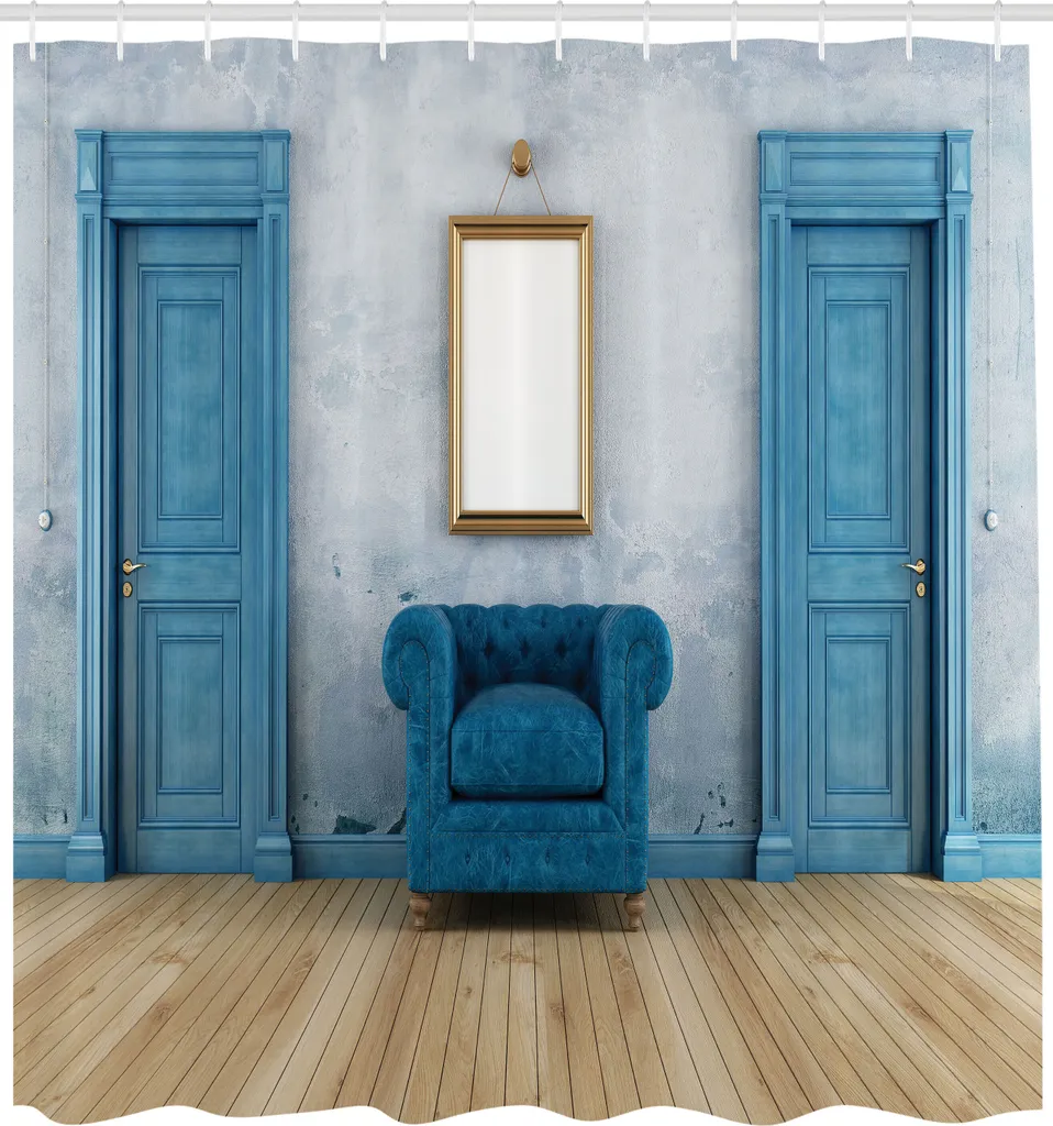 Recensione Tenda Doccia ABAKUHAUS Antica 175x200cm - Blu e Sabbia