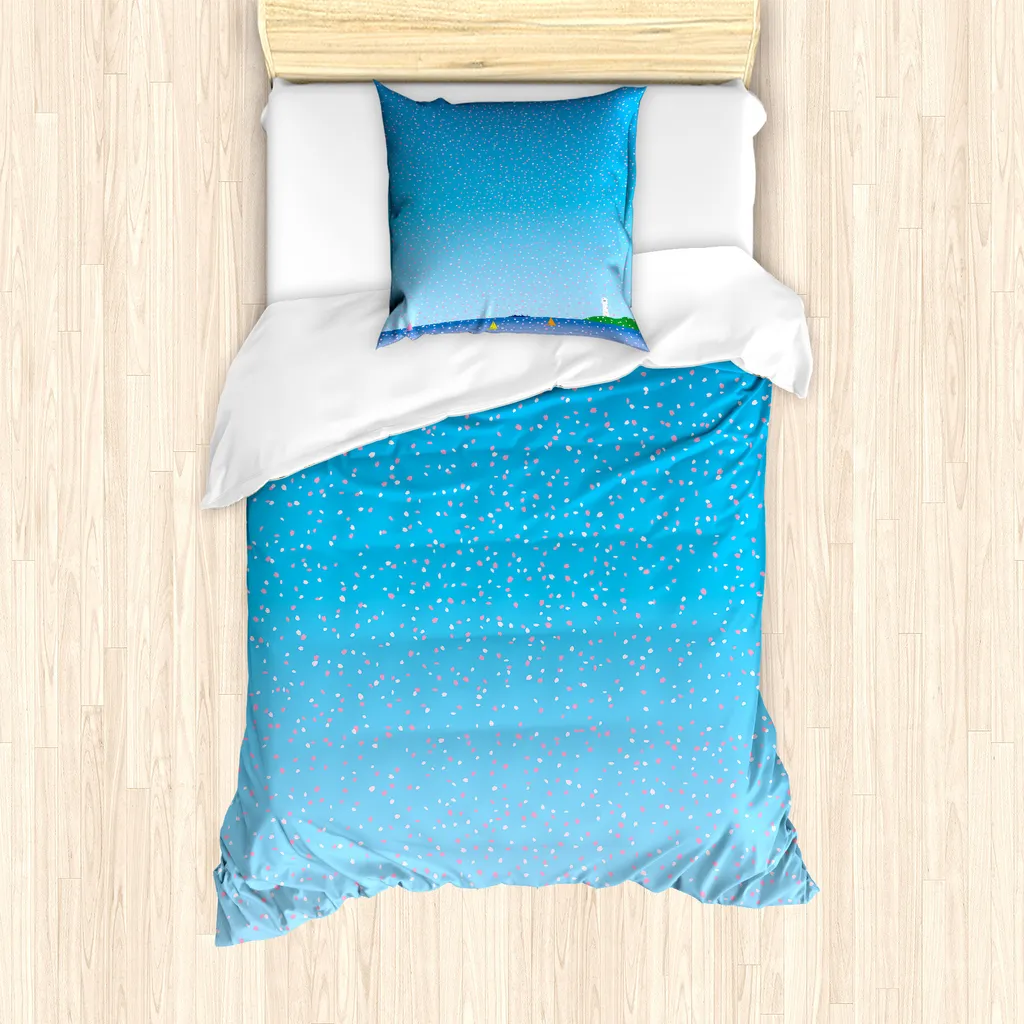 Copripiumino Floreale ABAKUHAUS 135x200 cm | Blu Rosa Design Mare
