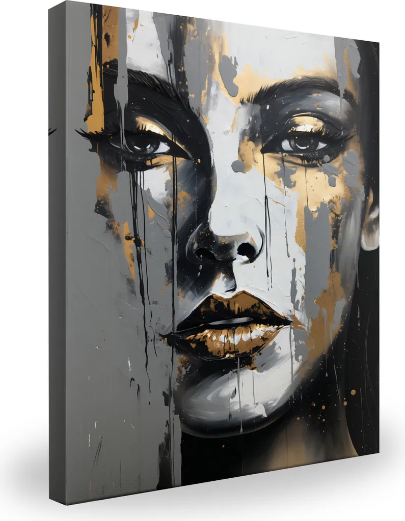 Muralo Tela Donna Astratta 80x120 - Decorazione Murale Glamour Soggiorno