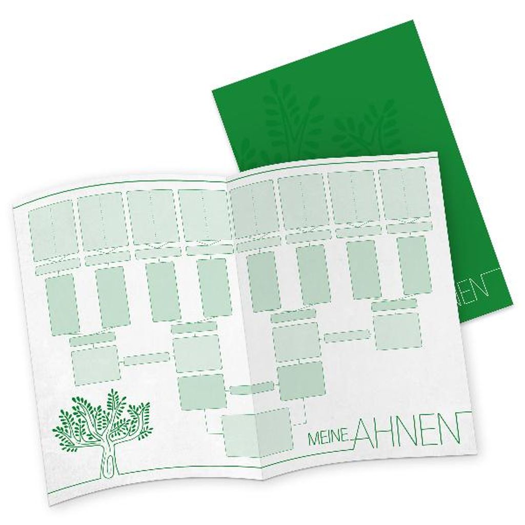 itenga Ahnentafel "Meine Ahnen" 5 Generationen DIN A3 250 g/m² Papier gefalzt A4