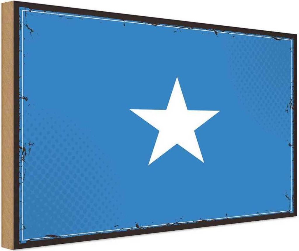 vianmo Holzschild 20x30 cm Somalias Somalia Flagge Fahne Produktbild 