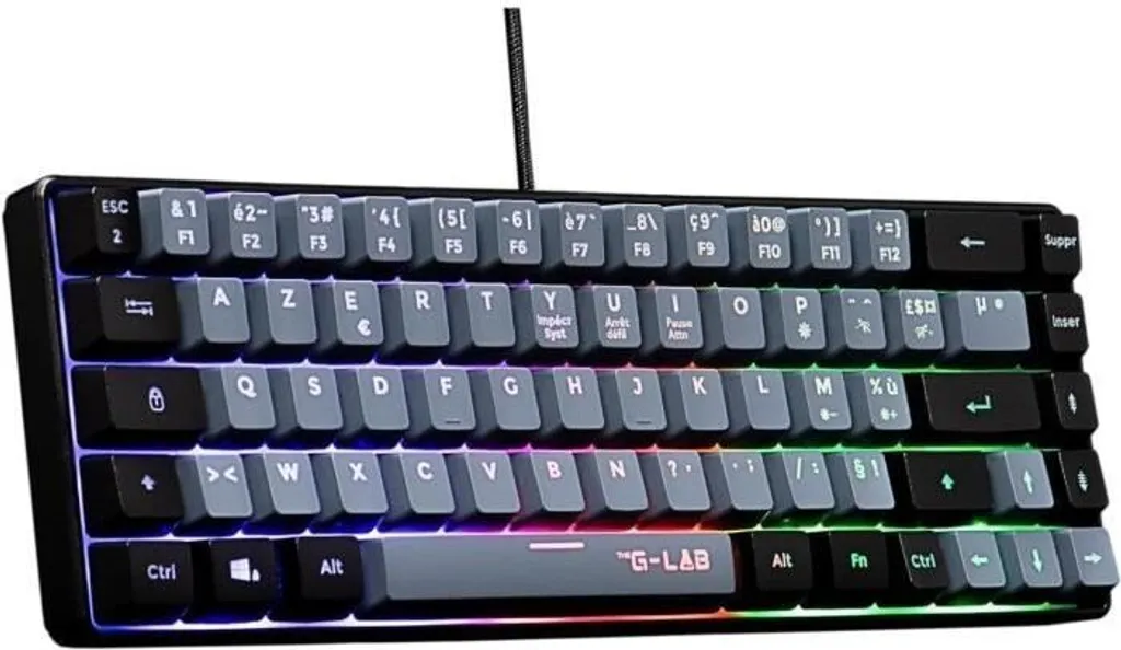 The G-Lab Keyz Hydrogen Clavier Gamer 60% Semi-Mécanique Filaire Azerty