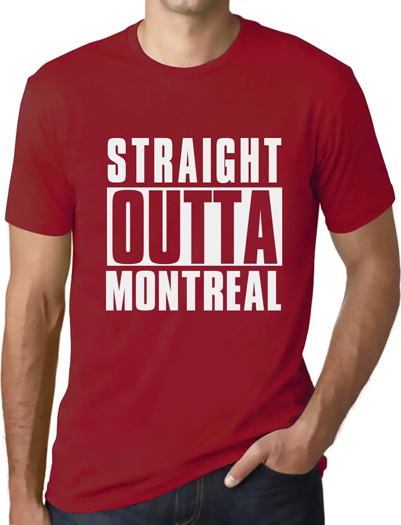Herren Grafik T-Shirt Direkt aus Montreal – Straight Outta Montreal – Öko-Verantwortlich Vintage Jahrgang Kurzarm Lustige Druck Geburtstag Ges...