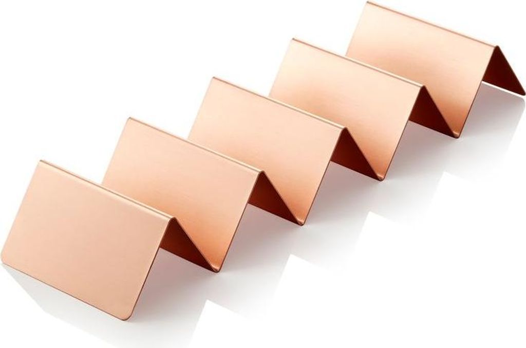 Snackpresenter mit 4 Ablagen, 35 x 10 x 5 cm, kupferfarben, Edelstahl