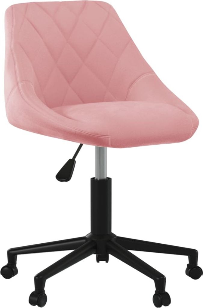 Möbel Esszimmerstuhl Drehbar Rosa Samt - Esszimmerstühle 3089037