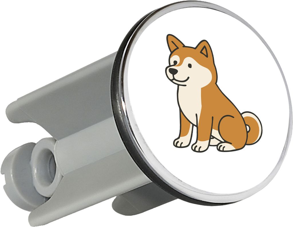Huuraa Waschbeckenstöpsel Akita Inu Comic Akita 4cm höhenverstellbar Abflussstopfen Geschenkidee