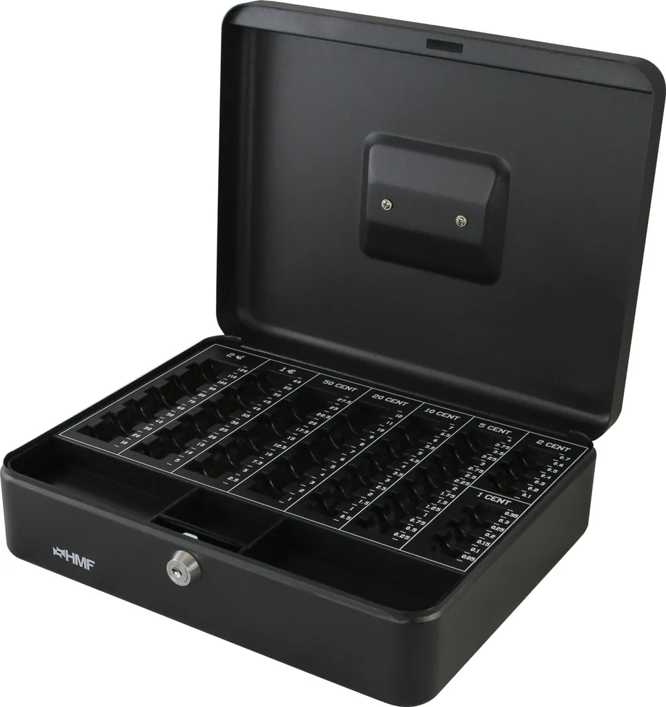 Coffret à billets 30 cm noir pour vide-greniers et événements pros