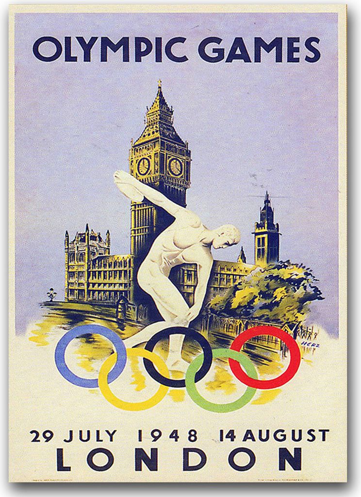 Poster - Canvas - Leinwand - 59,4 cm x 84,1 cm - Fotoposter - Leinwandkunst - Olympischen Spiele in London
