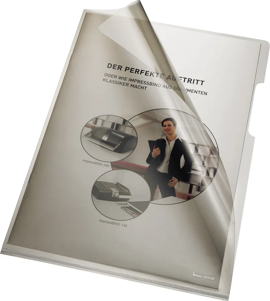 Bene 205000GR A4 Copertina in PVC Grigio 0,15 mm - Pack da 100