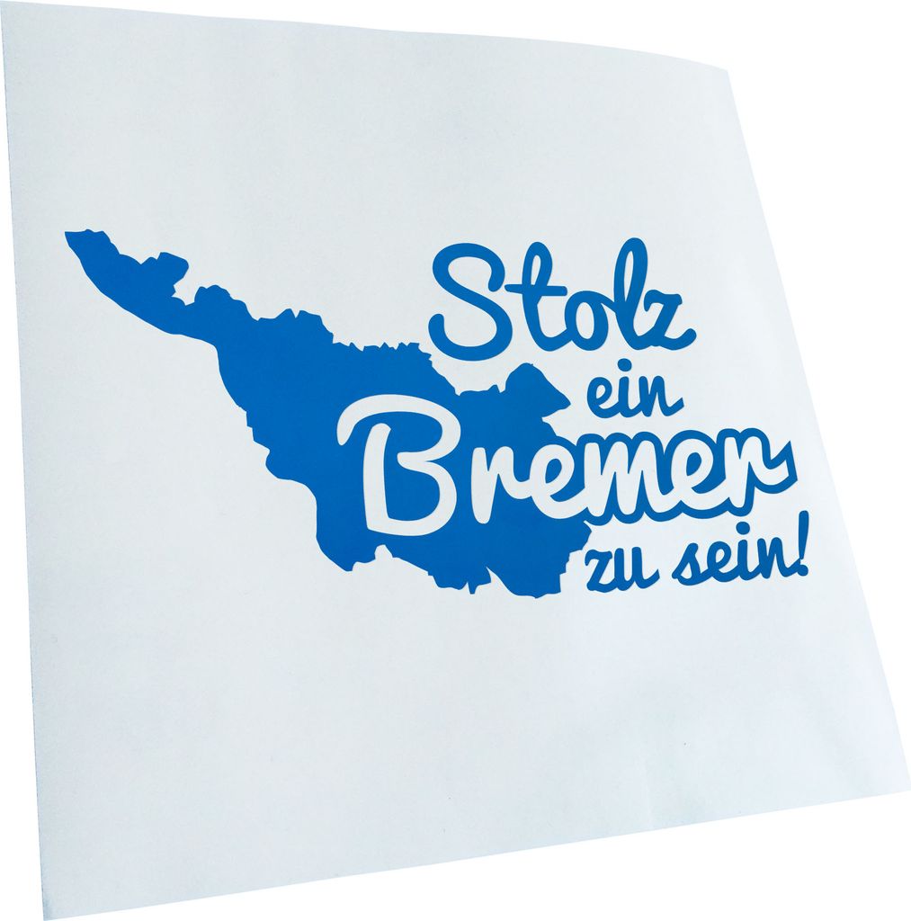 Kiwistar - Autoaufkleber - Bremen Bremer Stolz - Blau - 30x15cm - Aufkleber für Auto, Laptop, Fahrrad, LKW, Motorrad mehrfarbig JDM Decal Racing