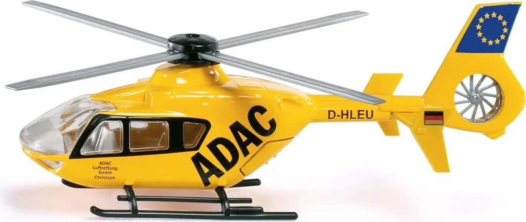 Hélicoptère de Sauvetage Siku 2539 en Métal Robuste avec Rotor Mobile